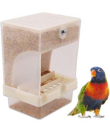 Automatic Bird Feeder - No-Mess Bird Feeder, Parrot Feeding cage Accessories,Suitable for Small and Medium Parrotsand Birds Seed Feeder for 1pcs