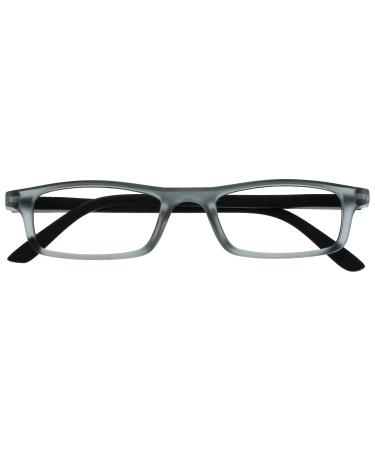 The Reading Glasses Company Matt Grey Black Lightweight Readers Designer Style Men Women Spring Hinges R17-7 +3.50