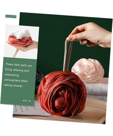 Beavorty Rose Body Scrub Set for Women - 3pcs Flower Bath Scrubs, Loofah Sponge, Exfoliating Balls - Buy Online on GoSupps.com