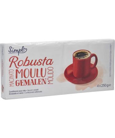 SIMPL Caf Robusta Intense et Riche en Ar mes Torr faction Traditionnelle (4x250g) - Le Lot De 3