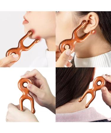 Sandalwood Nose Gua Sha Massage Tool | Antistatic Acupoint Face & Hand Massage Device for Nose Lifting - Buy Online on GoSupps.com