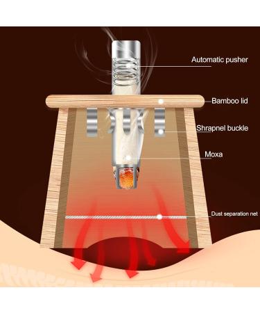 Moxibustion Box - 2-Piece Bamboo Moxa Acupuncture Therapy for Healing - Buy Online on GoSupps.com