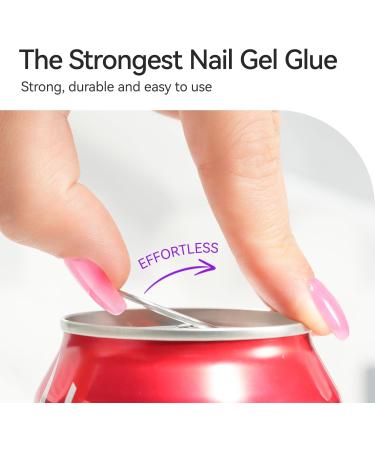 Gel Nail Glue 6 in 1 - Gelike ec UV Nails Glue Base Coat Strong Adhesive for Nail Tips False Nails Acrylic Tips Press on Nails Gel Nail Polish 16ML 1.1-Clear 16ml - Buy Online on GoSupps.com