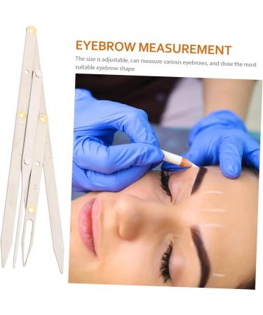 BIUDECO Eyebrow Tools 1pc Second Generation Scale Metal Stencils Make up Kit Eyebrow Measuring Rulers Bagged 25x5x0.6cm Silver - Buy Online on GoSupps.com