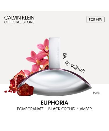 Calvin Klein Euphoria Eau de Parfum Chypre Women's Perfume With Notes of Pomegranate Black Orchid Lotus Blossom & Mahogany Wood Long Lasting Fragrance 3.3 Fl Oz (Pack of 1) - Buy Online on GoSupps.com