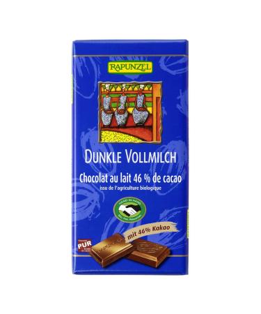 Rapunzel Naturkost Rapunzel - Whole Milk Dark Chocolate 46% HIH - 100g - Pack of 12