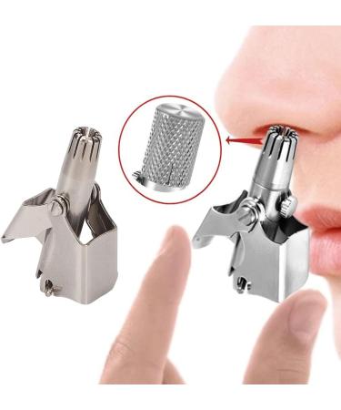 Yosoo Manual Nose Hair Trimmer - Detachable R-Shaped Head 360 Rotation Quiet & Safe for Men - Best Nose Hair Removal Tool - Buy Online on GoSupps.com