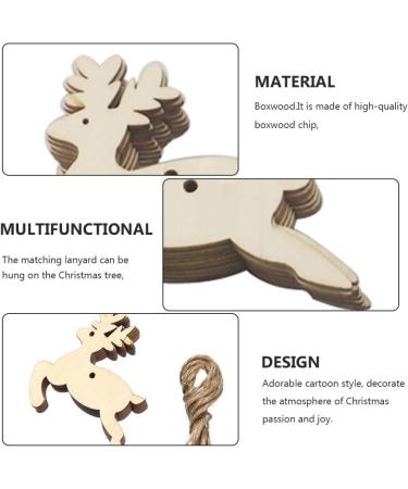 ABOOFAN 50pcs Christmas Tree Pendant Household Wooden Circle Child As Shown 8X8CM - Buy Online on GoSupps.com