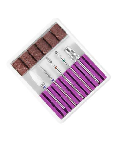 Beaupretty 1 Set Nail Tools Nails Electric Manicure Nail File Nail File Bits The Beginners Nail Polish Tools Nail Drill Bits Power Tools Kit Nail Drill Tool Purple 5 Piece Set Alloy 6.5x5.5cm Purple