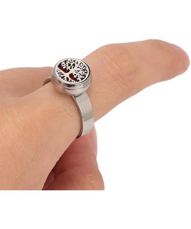 Stainless Steel Diffusorringe for Essential Oils | Aesthetic Aromatherapy Jewelry for Women & Girls | Portable Gift Idea (R36-3) - Buy Online on GoSupps.com