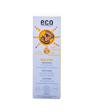 Eco-Friendly Baby Sunscreen LSF45 - Waterproof Vegan 50ml Natural Cosmetics for Face & Body - Buy Online on GoSupps.com