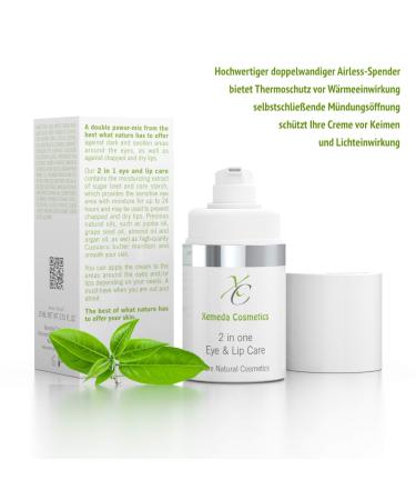 Xemeda Cosmetics 2-in-1 Eye & Lip Care | Anti-Wrinkle Cream for Dark Circles & Dry Lips | Natural German Formula - 15ml - Buy Online on GoSupps.com