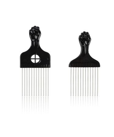 Folansy 5 Pcs Afro Comb Metal Hair Pick for Hair Styling - African American Hairdressing Styling Tool - Buy Online on GoSupps.com