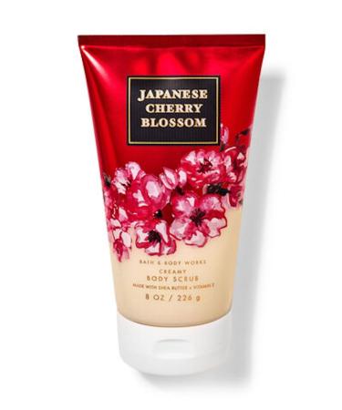 Bath and Body Works Japanese Cherry Blossom Creamy Body Scrub 8 Ounce (Japanese Cherry Blossom)