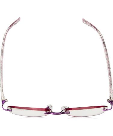 Foster Grant Women's Daniella Polarized Round Readers - Purple/Transparent 2x | Stylish & Functional Eyewear for Global Shipping - Buy Online on GoSupps.com