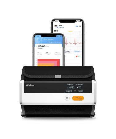 Wellue Armfit plus blood pressure monitor with EKG function Bluetooth upper arm blood pressure meter for home use Large blood pressure cuff free app for iOS & Android - Buy Online on GoSupps.com