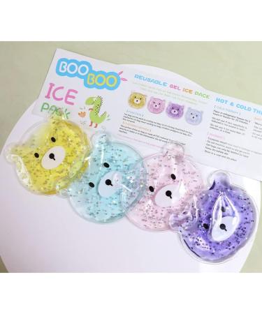 Reusable Kid-Friendly Boo Boo Ice Pack - Hot Cold Therapy for Fever, Injuries, Colic, Gas, and Stomach Pain Relief (4 Pack) - Buy Online on GoSupps.com