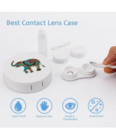 Buy Cute Indian Elephant Contact Lens Case with Mirror | Portable Travel Kit for Eye Contacts - Buy Online on GoSupps.com