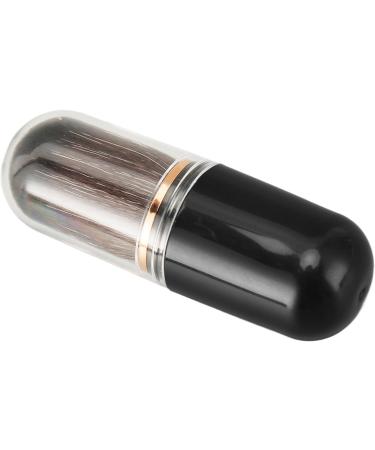 Retractable Makeup Brushes Portable Loose Powder Small Compact Dense Bristle Brush with Travel Cover (Black) - Buy Online on GoSupps.com