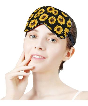 Sunflower Sleep Mask for Women | Adjustable Eye Shades Cover with Elastic Strap Comfortable & Stylish - Buy Online on GoSupps.com