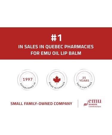 Emu Dundee | Pack of 2 Tubes of Natural Lip Balm with Emu Oil Made in Canada | Est. 1997 | Relieves Hydrates and Soothes Dry Cracked & Chapped Lips | Fragrance Free (3.8g) - Buy Online on GoSupps.com