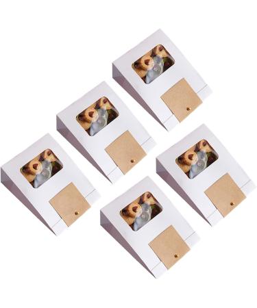 Pack Of 50 Clear Window Bags Practical Food Packaging Bag Convenient Package Bag For Cookie And Bread Party Supply White - Buy Online on GoSupps.com