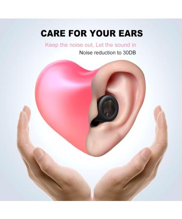 Buy Ear Plugs for Noise Reduction - Reusable Soft Silicone for Sleep Concerts Work & Travel - 30dB Hearing Protection with Storage Case - Black - Buy Online on GoSupps.com