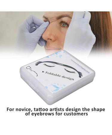 Bow Line Ruler - Foldable Eyebrow Makeup Ruler & Mapping Tool Kit for Microblading | Permanent Makeup Precision (Black - Buy Online on GoSupps.com