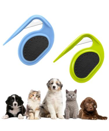 Knitting COMB PET PET GROOMING TOOL CAT COMB DOG PET Hair Removal Grooming Brush Knotting Comb for Cats Knotting Comb Cats Pet Massage Hair Removal Com For Removing Tangled Hair (BU+GN)