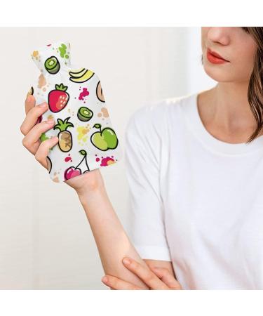 Fruit Hot Water Bottle with Plush Cover - Hand Warmer for Adults & Children | 26.5x15.3cm - International Shipping Available - Buy Online on GoSupps.com