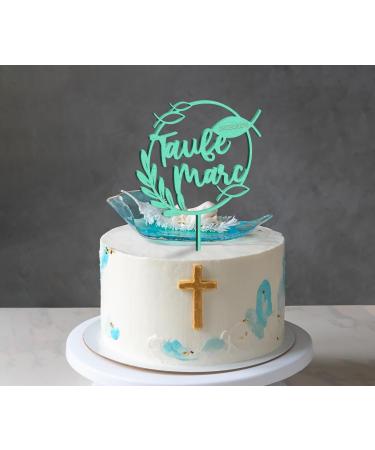 Personalized Asino Cake Topper for Communion & Confirmation | Custom Birch Multiplex - Unique Name & Date Attachment - Buy Online on GoSupps.com