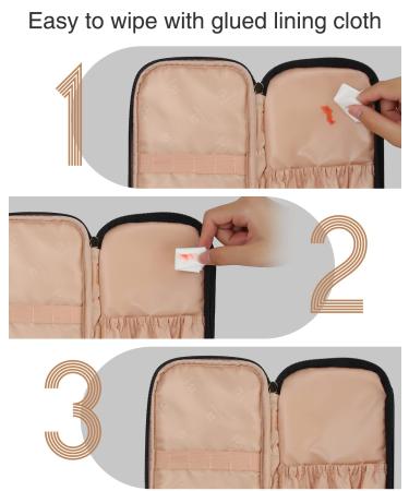 Relavel Small Makeup Bag for Women | 2 Layer Travel Organizer Handbag Purse Pouch | Makeup Brush Holder | Waterproof Nylon | Durable Zipper - Black - Buy Online on GoSupps.com