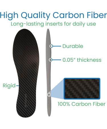 ViveSole Carbon Fiber Insoles for Men & Women | Hallux Rigid Relief Foot Fracture & Arthritis Support | Turf Toe Plate | Sports & Hiking | 4X-Large - Buy Online on GoSupps.com