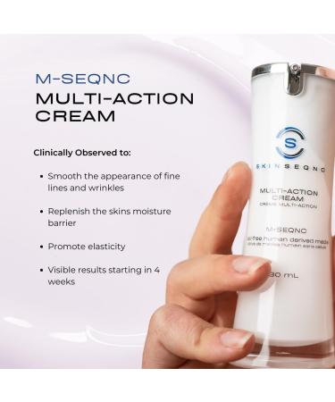M-SEQNC Multi-Action Cream - Advanced Anti-Wrinkle Lotion with Cell-Free Technology | Medical-Grade Moisturizer for Younger Skin | 30ml - Buy Online on GoSupps.com