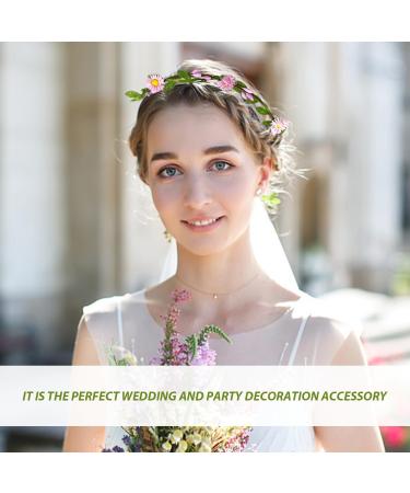 3 Pieces Flower Hair Accessories Hair Garland Wedding Girl Decoration Garland Corolla Hair Garland Wedding Bridal Garland - Buy Online on GoSupps.com