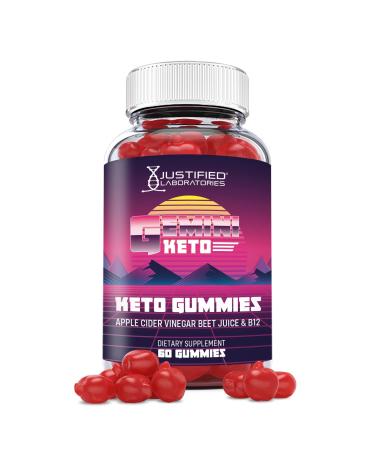 Justified Laboratories Gemini Keto Gummies 1000MG ACV with Pomegranate Juice Beet Root B12 60 Gummys