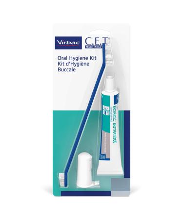 Virbac C.E.T. Oral Hygiene Kit, 2 Piece Set, toothbrush and toothpaste Original Version