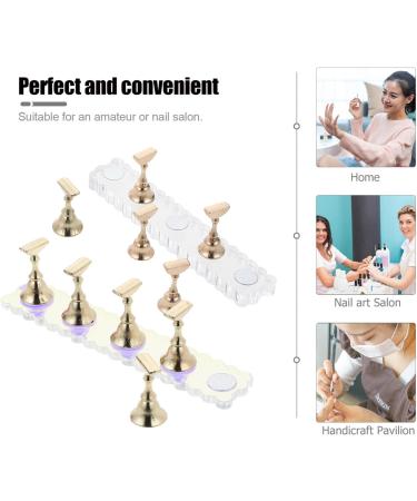 Beavorty 2 sets Holders Diy Acrylic Nail Press Supplies on Stands Stand Manicure Tip Tools Fingernail Art Display Fake Practice - Buy Online on GoSupps.com