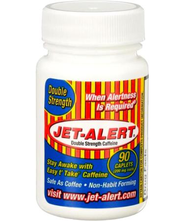 Jet Alert Double Strength Alertness Aid Caplets 200mg-90 Ct Value Packs (6) - Buy Online on GoSupps.com