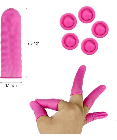 200 Pcs Latex Finger Protectors for Clean and Dry Dressing - Anti-Static Finger Covers in Pink (200 PCS) - Buy Online on GoSupps.com