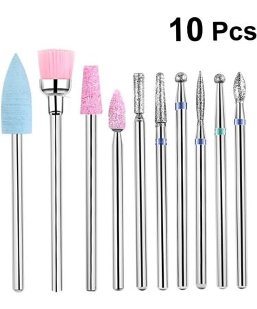 POPETPOP 2 Sets 10pcs Manicure Drill Bits Nail Manicure Pedicure Tools Nail Grinding Head Nail Drill Bit Nail Drill Tool Polishing Manicure Drill Nail Painting Kit Stick Clean Mx2pcs As Shownx2pcs - Buy Online on GoSupps.com