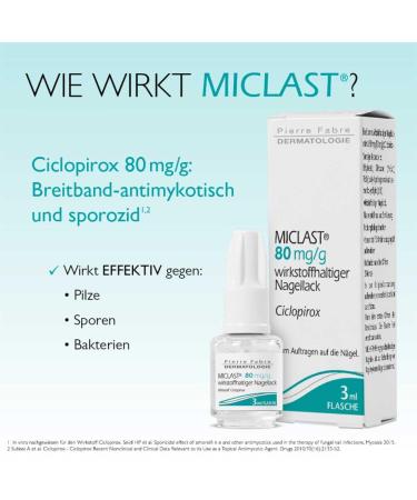 Buy MICLAST 80 mg/g Medicated Nail Polish 3 ml - Effective Nail Fungus Treatment - International Shipping Available - Buy Online on GoSupps.com