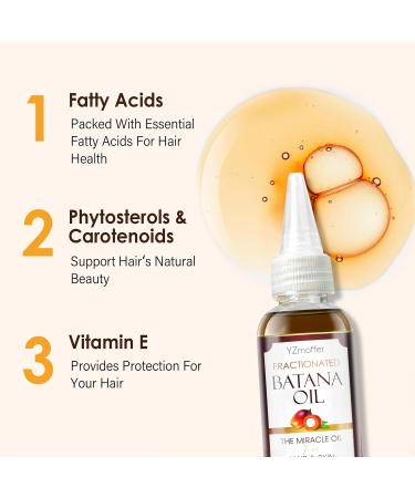 Batana Oil for Hair Growth | Thicker Fuller Hair | Unscented Hair Oil & Vitamins | 2 Fl Oz - Buy Online on GoSupps.com