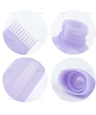 AUEAR 3 Pack Root Comb Applicator Bottle 6oz for Hair Color Dye - Salon Care Plastic Squeeze Bottle with Graduated Scale - 3 Pack Set - Buy Online on GoSupps.com