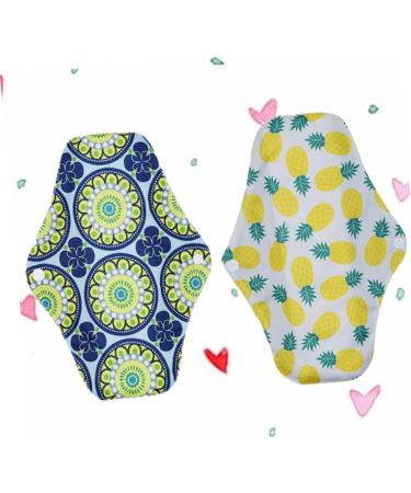 Lurrose 2pcs Cotton Undies for Women - Reusable Menstrual Pads | Washable Period Napkins | Cloth Nursing Mat | Eco-Friendly Menstrual Panties - Buy Online on GoSupps.com