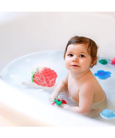 ARTIBETTER Kids Exfoliating Shower Bath Sponge - Strawberry Shaped Body Scrubber - Red - 17X14X4.5CM - Buy Online on GoSupps.com