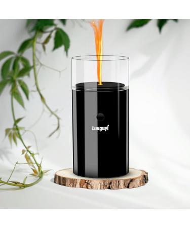 Wireless Aroma Diffuser with Flames Effect | 3D Candle Shape 7 Colors LED for Home Office & Yoga | Essential Oil Diffuser (Dark Black) - Buy Online on GoSupps.com
