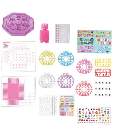 FRCOLOR 1 Set Children's Nail Art Toys Nail Polish Kit Kids Nail Tip Girls Nail Art Toys Nails Diy Activity Kit Age 8-12 Nail Kids Nail Sticker Kids Fake Nail Kit Manual Paper Nail Set 3d