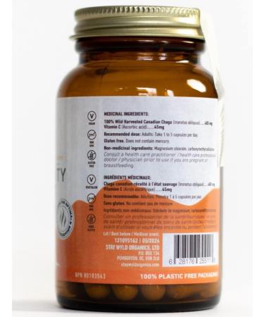 Stay Wyld - Organic Immunity Boost Mushroom Capsules - Immune System Boost Organic Vitamin C Antioxidant Nutritional Supplements Inflammation Support - 100% Canadian Grown - 60 Capsules - Buy Online on GoSupps.com