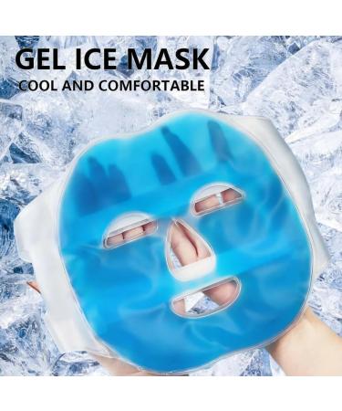 Fyearfly Cooling mask cooling face mask gel beads face mask reduces puffiness migraine reusable warm cold compresses therapy gel mask for sleeping - Buy Online on GoSupps.com